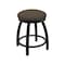 Holland Bar Stool Co 18" Swivel Vanity Stool, Black Wrinkle, Canter Earth Seat 80218BW006 - alternate 1